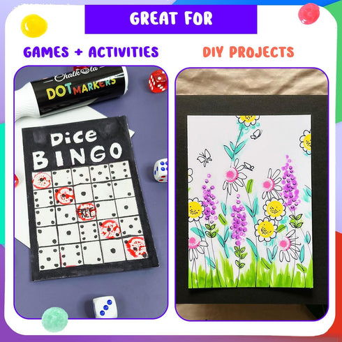 16 50 Set 1, 2, 3, 4 5 Chalkola Washable Dot Markers for Toddlers | w/ Page Coloring Activity Book Kit, Bingo Daubers |