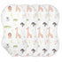 WELLDAY Set 2, 22 11 Inch Muslin Baby Burp Cloths of Soft Absorbent Safari Animals Muslin Washcloths, Bibs, Face Towel