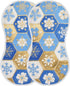 tplaotee 22x11in Merry Christmas with Blue and Gold Snowflakes Cotton Neutral Burp Cloths Good Absorbent? Baby wash