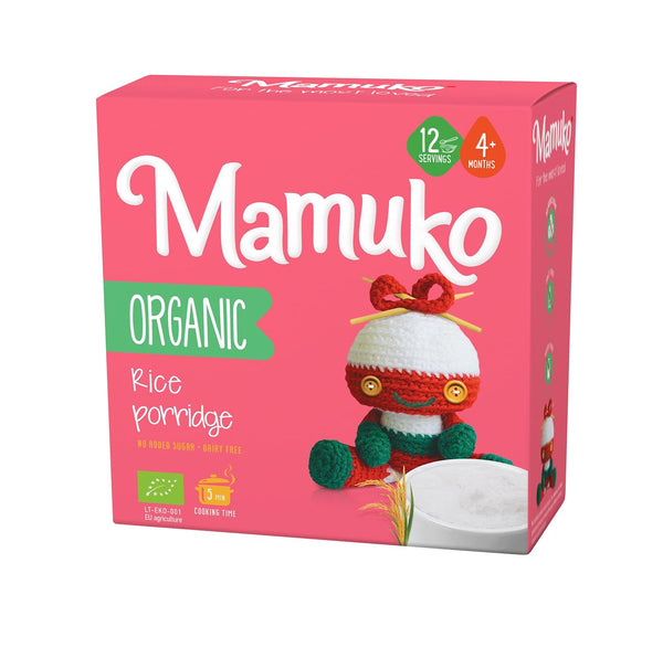 MAMUKO Organic Porridge - Rice Porridge with No Added Sugar, Milk & Preservatives
