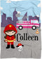 Fire Truck Blanket - Girl Firefighter Personalized Baby Name Blanket