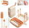 Travel Bottle Cleaner Kit, 7 in 1 Baby Travel Essential Silicone Brush Set, Nipple, Drying Rack, Straw, Organizer Case