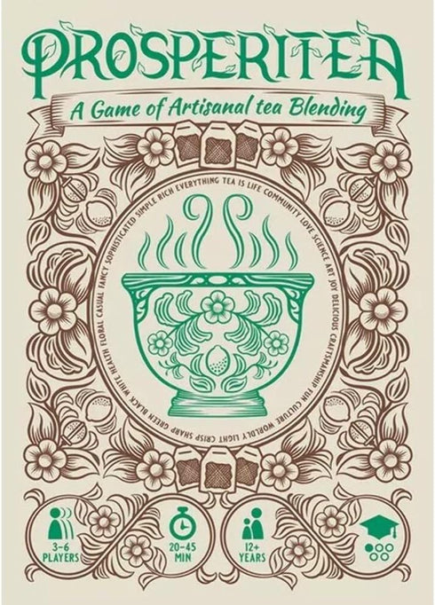 Prosperitea - A Game of Artisanal Tea Blending, Co-opetition Game for Ages 12+, 3-6 Players, 20-45 Min