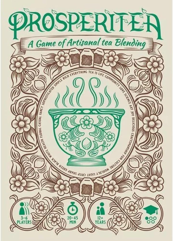 Prosperitea - A Game of Artisanal Tea Blending, Co-opetition Game for Ages 12+, 3-6 Players, 20-45 Min