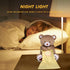 BEREST Rechargeable Baby Sleep Soother Bear, Mom's Heartbeat & Lullabies, White Noise Sound, Nursery Decor Night Light
