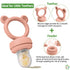 Baby Breastmilk Popsicle Molds & Fruit Food Feeder Pacifier Combo - BPA Free Silicone Teething Toys (Orange)