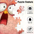 1000 6 22.8x22.8 Funny Birds Piece Puzzle for Adults, Puzzles with Letters on Back, Cute Cartoon Birds Pastel