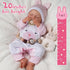 BABESIDE 20-Inch Lifelike Reborn Baby Doll - Realistic Newborn Full Body Vinyl Sleeping Baby Girl with Toy Accessories