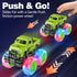 2 3 4 5 6 (2 Pack) LODBY Monster Trucks Toys for Toddlers, Light-Up Trucks & Cars Toys for Year Old Boy Christmas