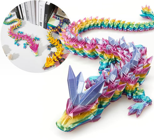 30" Large 3D Printed Dragon, Big 3D Dragon,Giant 3-d Printed Dragons Toy,