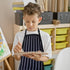 Kids Apron 2 Pack, Adjustable Strap with Pockets for Cooking, Art, Baking, Black Stripes
