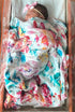 47 47 inches Stroller Society - Viscose from Bamboo and Cotton Baby Blanket, Floral Baby Blanket, Receiving Blankets
