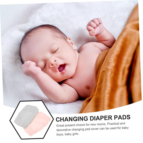 LIFKOME 2-Pack Washable Baby Changing Pad Covers Removable Soft Cotton Sheets for Diaper Changing Table Stretchy Fit
