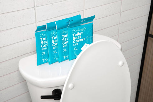 Restogoods 40 (40) Pcs XL Extra Large & Thick Disposable Toilet Seat Covers Outdoor Travel Porta Potty