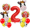 Cow Balloons for 2nd Birthday Party Decorations | Large Number 2 Balloon | Cow Print Barnyard Balloon Supplies