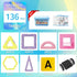 Magnetic Tiles Building Blocks Toys for Kids, 136 Pieces 3D Creative Set