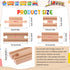 16 Pcs Straight Wooden Tracks Expansion Wood Train Track Connectors and Adapters Male Male Female Female Wood Train