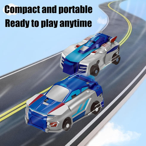 2 Aimery Collision Transforming Dinosaur Car Toy, Magnetic Cars Convert into Dinosaur Toys,Dino Robot Toy, Boys