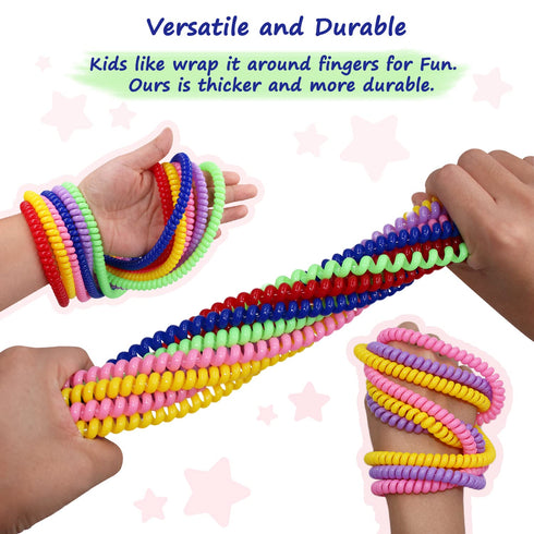 6 Pack (6) Sensory Chew Necklace for Boys and Girls, Stretch Chewing Necklaces for Kids with Autism ADHD SPD, Oral