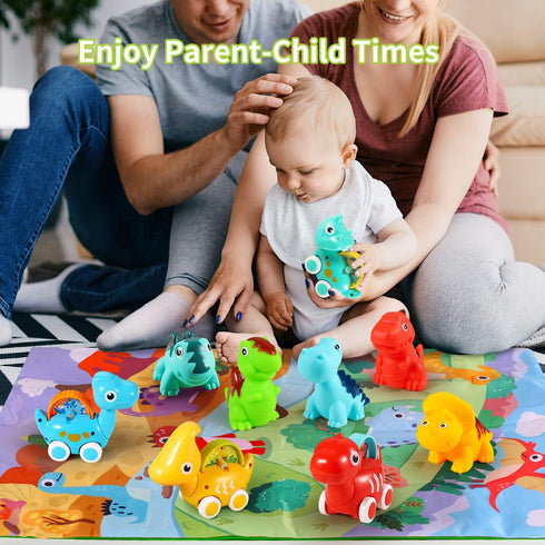 ALASOU 9 PCS Dinosaur Fantastic Creatures Toys with Playmat/Storage Bag, 1st Birthday Gifts for 1 Year Old Boy
