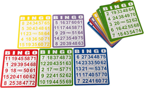Yuanhe 50 Bingo Game Cards - Bingo Set Kids Party Paper Card Games School Classroom Family Gathering Activity Casino Trip