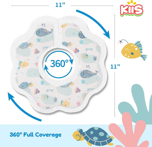 KIIS Disposable Baby Bibs for Boys and Girls - Individually Packaged, Soft, Hygienic and Leakproof (20 PCS / 60 PCS)