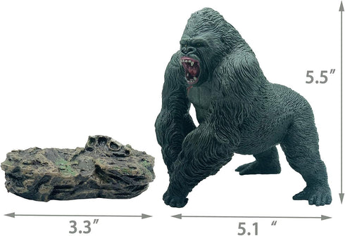 Gorilla King Kong Toys with Realistic Rock Action Figure Rampage Gorilla Fight Mode for Kids