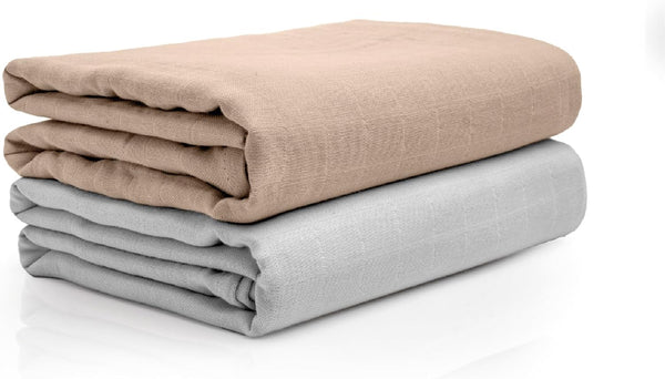 Salt Earth 100% Organic Cotton GOTS Certified 2-Layered Swaddle Baby Blanket, 2