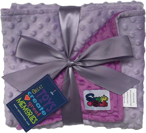Reversible Unisex Children's Soft Baby Blanket Minky Dot (Lavender/Violet) by Snuggle Stuffs