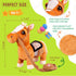 HCdoujoy Brown Walking Pony for Kids Plush Interactive Singing Dancing Musical Realistic Pet, Stuffed Animal Shaking