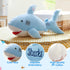 BSTAOFY 20'' LED Shark Soft Plush Toy Night Light, Luminous Glow in The Dark Bedtime Companion, Blue