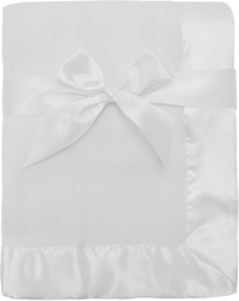 American Baby Company Fleece Blanket - Soft, Warm & Cozy, White, 30" x 40", Perfect for Baby Carrier, Stroller, Travel