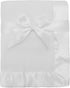 American Baby Company Fleece Blanket - Soft, Warm & Cozy, White, 30" x 40", Perfect for Baby Carrier, Stroller, Travel