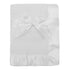 TL Care Fleece Blanket with Silk-Like Satin Trim, Soft & Cozy, White, 30" x 40" for Boys & Girls