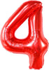 KatchOn Giant Red Number 4 Balloons, 40 Inch, 4th Birthday Balloons for Boys and Girls, Anniversary Decorations
