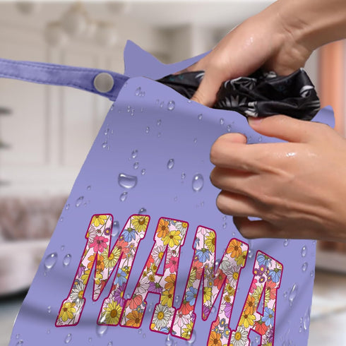 VBCVBGFH 4 Pack Gifts for New Mom, Mama New Mom Gifts Cute Wet Bag Waterproof Reusable Wet Dry Bag for Swimsuit Clothes