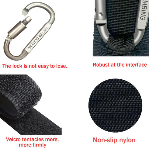 DEIHAALEN 30 lbs Cart(2 Baby Stroller Hook, Carry per Stroller Carabiner Clip, Adjustable Baby Stroller & Car Seat Hook