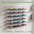 JUESHA 1/64 6 24 Acrylic Display Case for Hot Wheels Storage Scale, Levels Slots Toy Cars Showcase Wall Mount