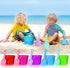 Junkin 24 Sets Beach Sand Buckets and Shovels for Kids, Bulk 6.3" Small Beach Pails and Sand Toys for Summer
