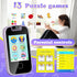 PTHTECHUS Kids Phone Toys for Girls Boys - Toddler Touchscreen MP3 Music Player with Dual Camera