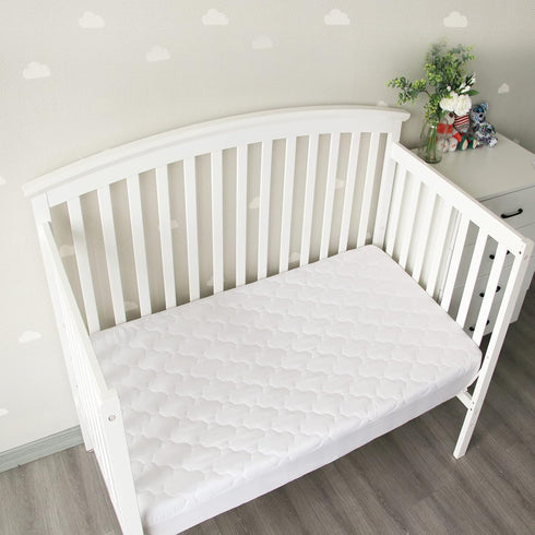 2 Pack 100% 52" 28" Crib Mattress Protector Sheets, Fitted Waterproof Mattress Pad Cover, Noiseless & Machine Wash