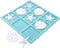 Sumind Tic Tac Toe Game - Beach House Decor Wood Coastal Board Game for Home Beach Starfish Decor (Blue)