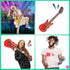 Inflatable Rock Star Toy Set - 80s 90s Party Decorations, Blow Up Musical Instrument Props for Rock Party Favor