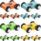 12 Pieces Mini Wooden Car Ramp - Wooden Race Track Toy Cars for Toddler Car Replacement, Aged 6+