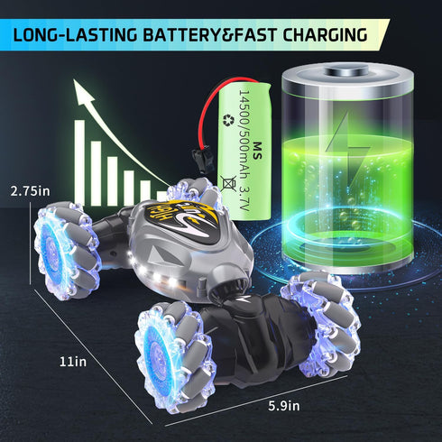 RC Cars, 2.4Ghz 4WD New Gravity Gesture Sensing Remote Control Car Toys, RC Stunt Twist Car Toys for Boys & Girls Age