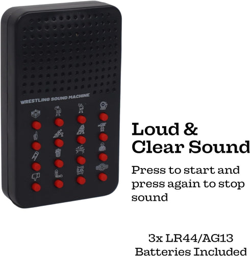 16 6,8,12 Wrestling Sound Machine - Wrestling & Announcer Phrases for Wrestling Toys Interactive Wrestling Noise