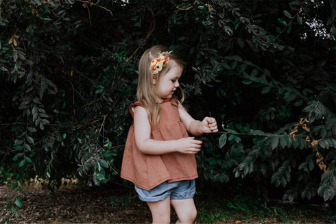 Baby Girl Floral Headbands, 3pcs Nylon Handmade Flower Crown Elastic Hairband for Newborn Toddler Hair Accessories