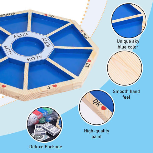 Rummy Game,13 13 inches,Tripoley Set, 1 Rummy Board,2 Pokers,100 Box),1 Manual,1 Wooden Michigan Board * Game,Deluxe