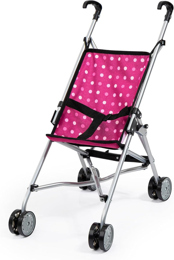Bayer Buggy Umbrella Doll Stroller - Hot Pink & White Polka Dots,