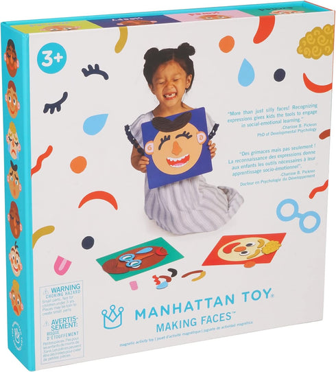 Manhattan Toy Making Faces 34-Piece Bilingual Emotion Toy for Kids 3 Years and Up, English and French Learning